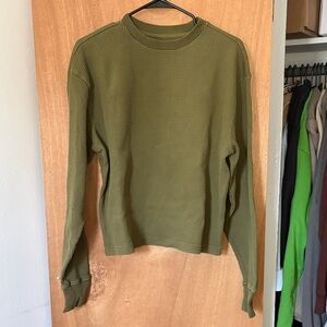 Classic Olive Cropped Thermal for Men